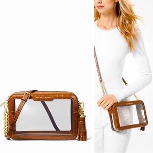 Michael Kors Jet Set East West Faux Crocodile Crossbody